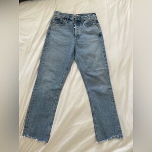 AGOLDE high rise cropped Riley straight jean